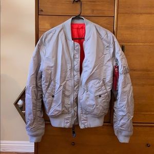 Alpha Industries MA-1 Grey Bomber Jacket